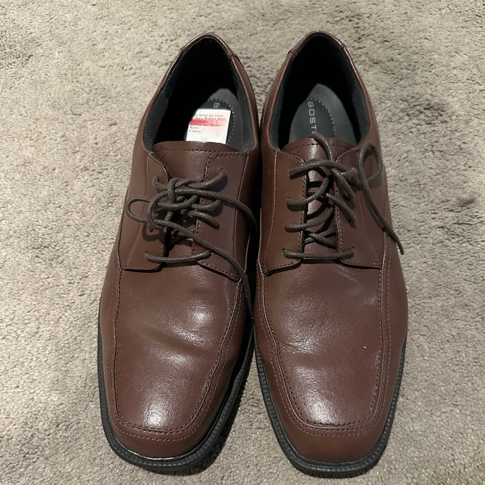 Bostonian Lites Kopper Max 26025887 Mens Brown Leather Apron Toe Oxford Size 10M